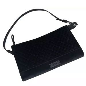 Vera Bradley Black Velvet RFID Slim Wristlet